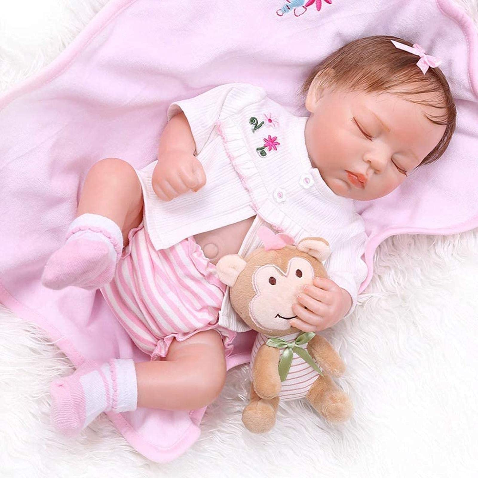 生後1日♡赤ちゃん生まれました♡エキゾベビー♡子猫ちゃん♡アートドール♡ Amazon.co.jp: 49cm19インチ生まれ変わった赤ちゃん人形ソフト
